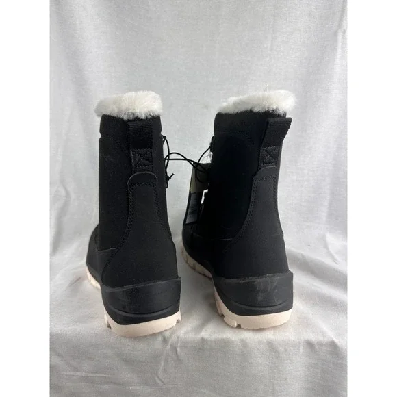 Universal Thread Jeti Waterproof Winter Boots Black Faux Fur Trim Size 10 NEW - Picture 5 of 6
